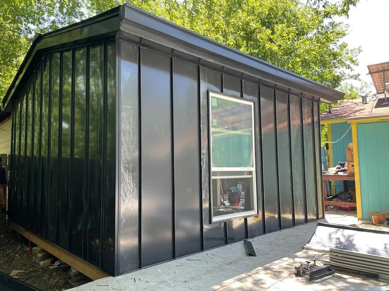 Black standing seam metal wall panels for Metal Roof Installation in Abingdon